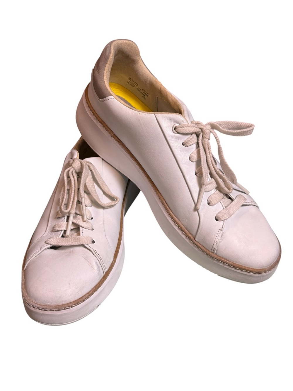 Cole Haan GrandPrø Topspin Leather Platform Sneakers White Beige US 8.5 B - Picture 9 of 9